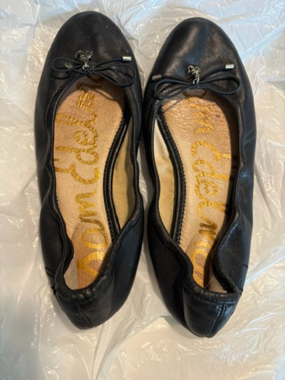 Sam Edelman size 6.5 black leather ballet flats